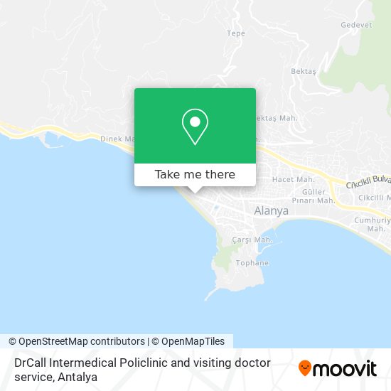 DrCall Intermedical Policlinic and visiting doctor service map