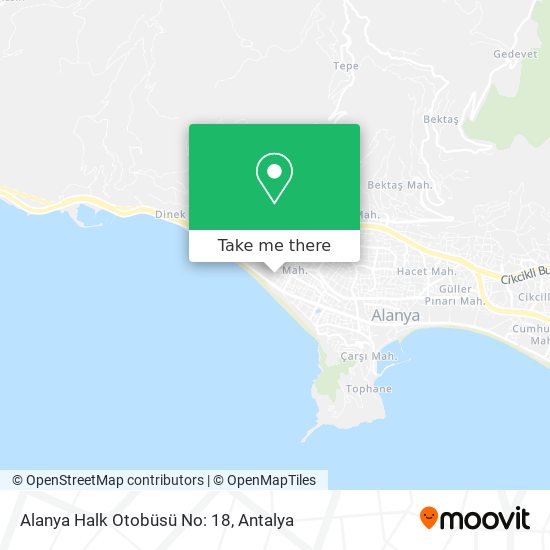 Alanya Halk Otobüsü No: 18 map