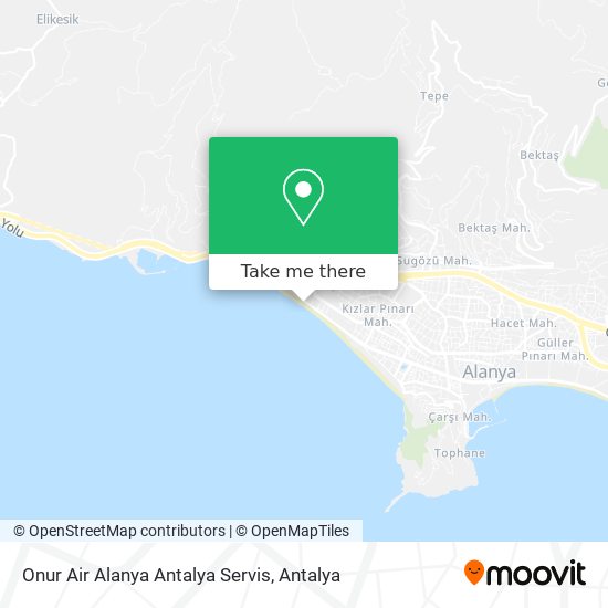 Onur Air Alanya Antalya Servis map