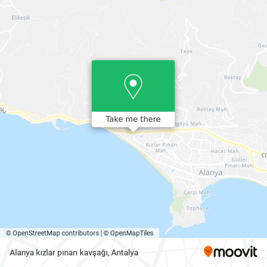 Alanya kızlar pınarı kavşağı map