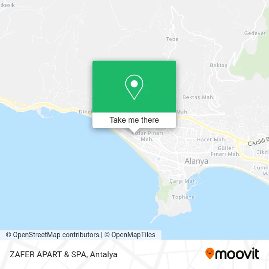 ZAFER APART & SPA map