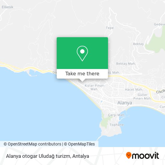 Alanya otogar Uludağ turizm map