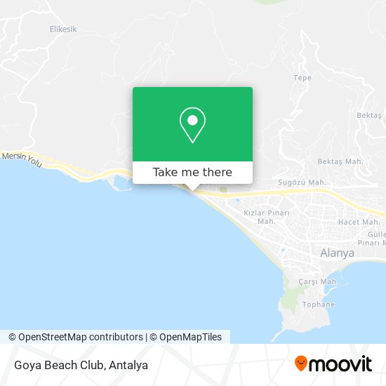 Goya Beach Club map