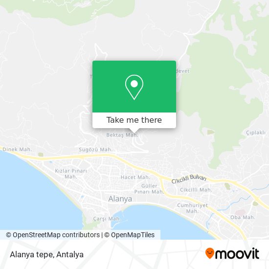 Alanya tepe map