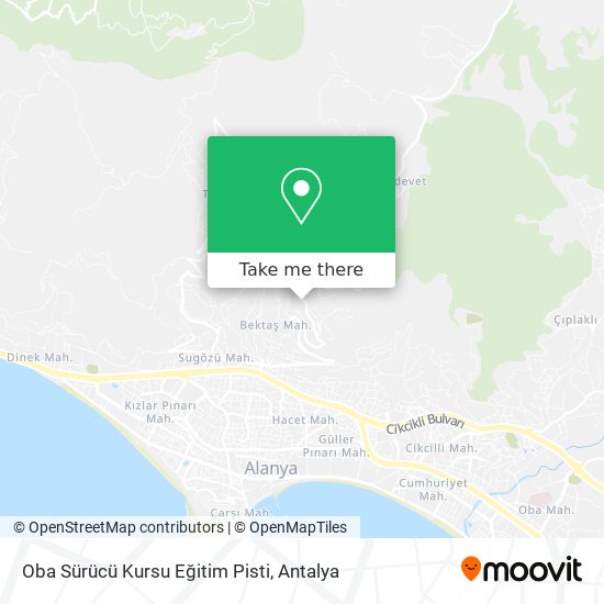 Oba Sürücü Kursu Eğitim Pisti map