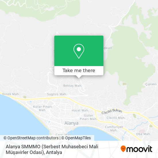 Alanya SMMMO (Serbest Muhasebeci Mali Müşavirler Odasi) map