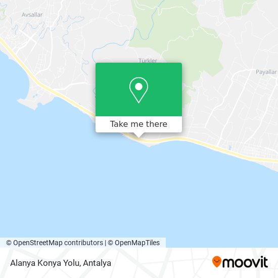 Alanya Konya Yolu map