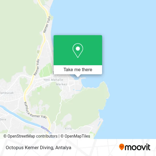 Octopus Kemer Diving map