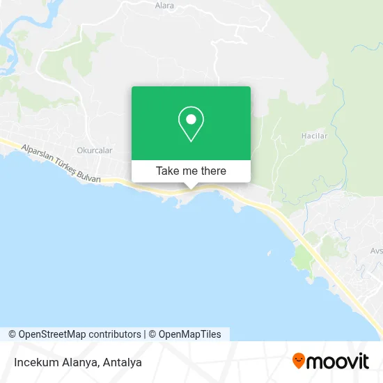 Incekum Alanya map