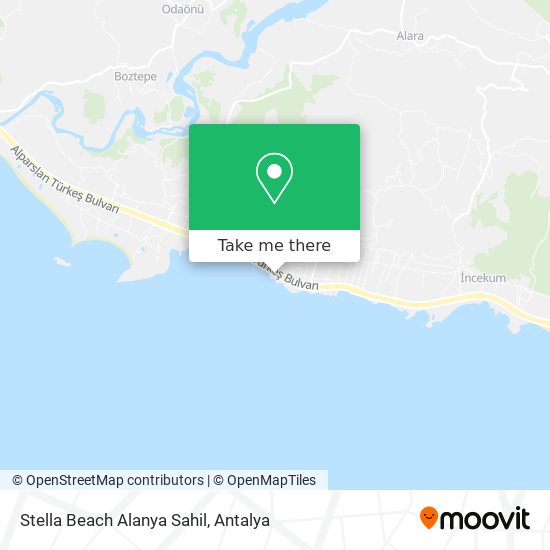 Stella Beach Alanya Sahil map