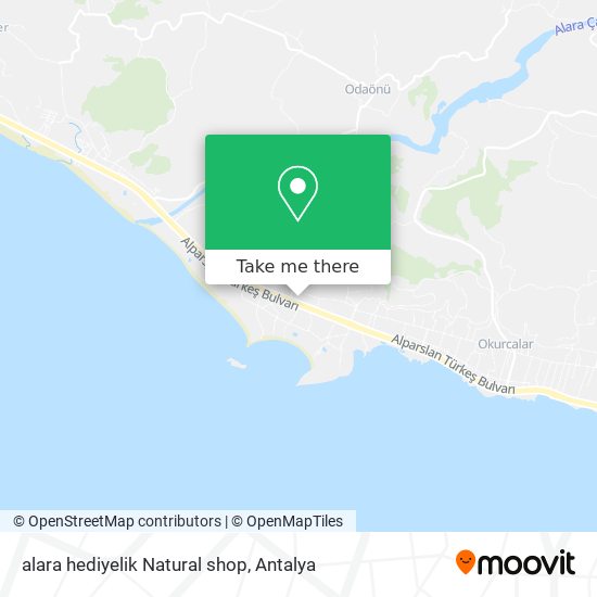 alara hediyelik Natural shop map