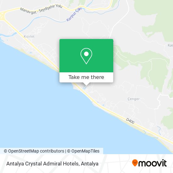 Antalya Crystal Admiral Hotels map