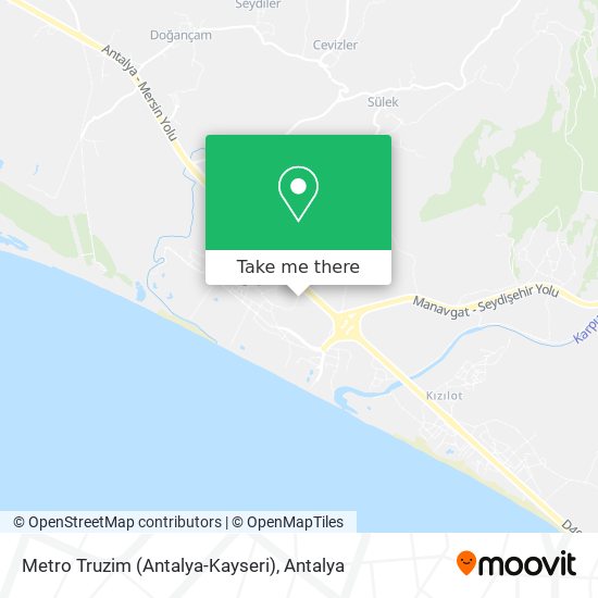 Metro Truzim (Antalya-Kayseri) map