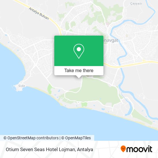 Otium Seven Seas Hotel Lojman map