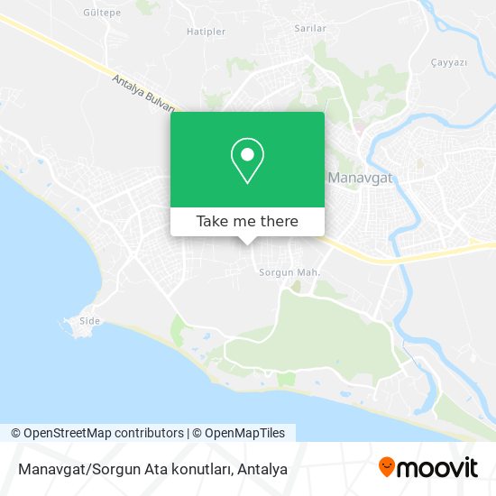 Manavgat/Sorgun Ata konutları map