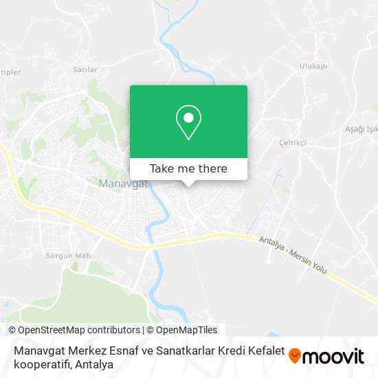 Manavgat Merkez Esnaf ve Sanatkarlar Kredi Kefalet kooperatifi map