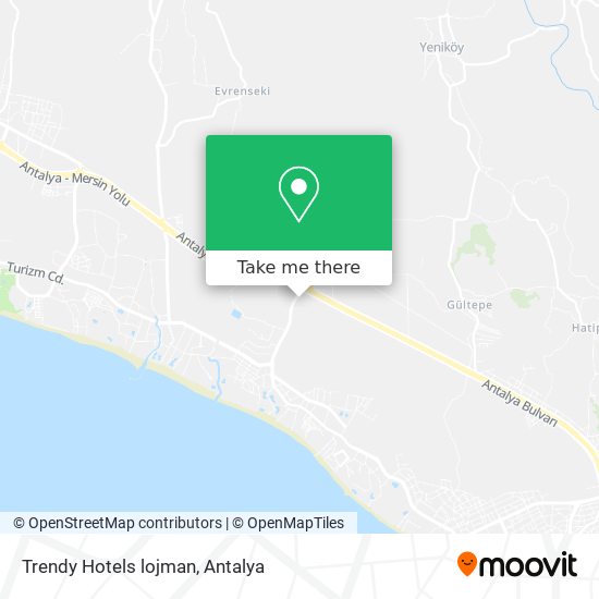 Trendy Hotels lojman map