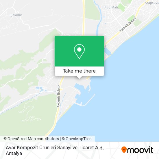 Avar Kompozit Ürünleri Sanayi ve Ticaret A.Ş. map