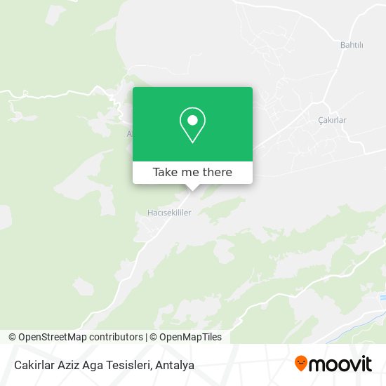 Cakirlar Aziz Aga Tesisleri map