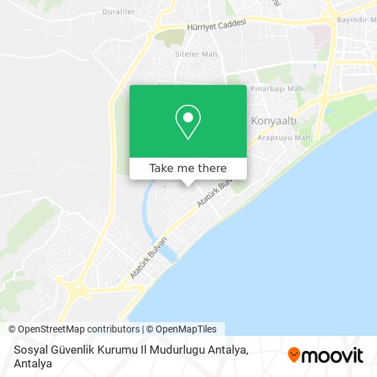 Sosyal Güvenlik Kurumu Il Mudurlugu Antalya map