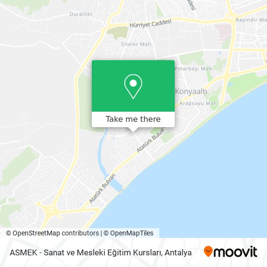 ASMEK - Sanat ve Mesleki Eğitim Kursları map