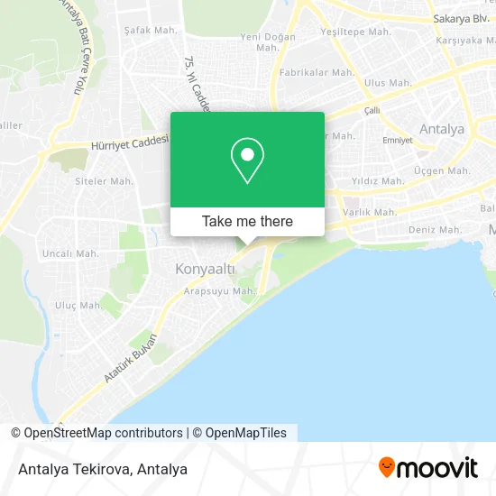 Antalya Tekirova map