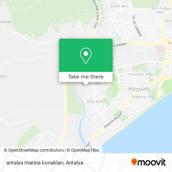antalya marina konakları map