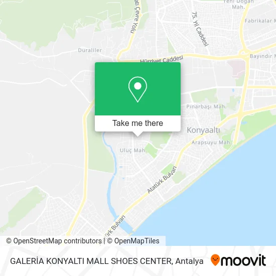 GALERİA KONYALTI MALL SHOES CENTER map