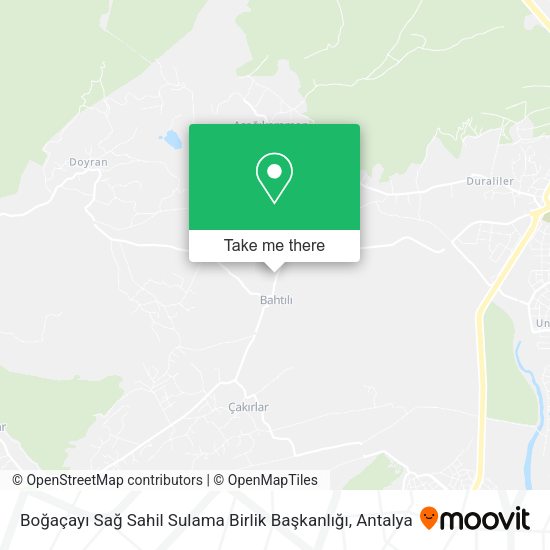 Boğaçayı Sağ Sahil Sulama Birlik Başkanlığı map
