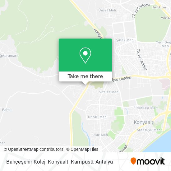 Bahçeşehir Koleji Konyaaltı Kampüsü map