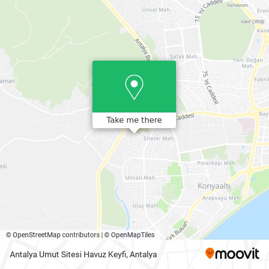 Antalya Umut Sitesi Havuz Keyfi map