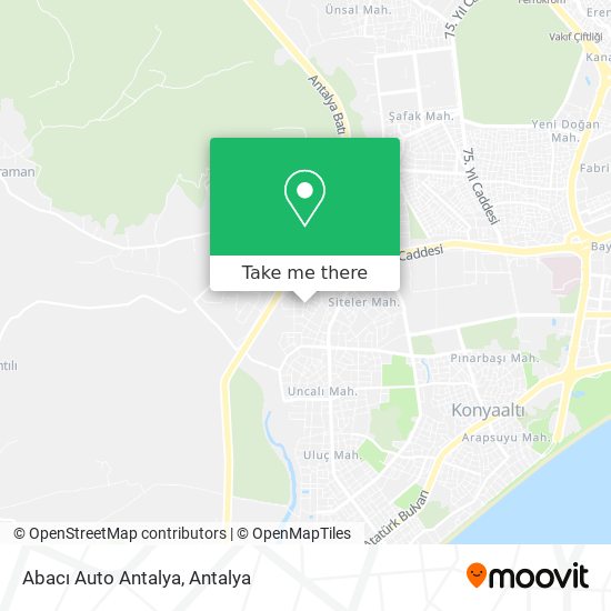 Abacı Auto Antalya map
