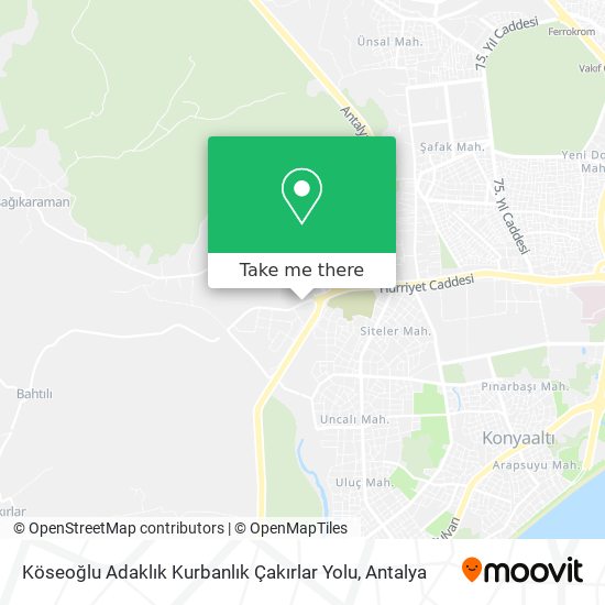 Köseoğlu Adaklık Kurbanlık Çakırlar Yolu map