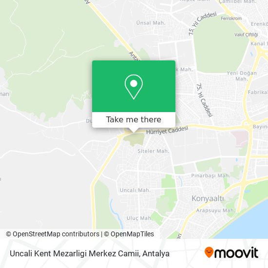 Uncali Kent Mezarligi Merkez Camii map