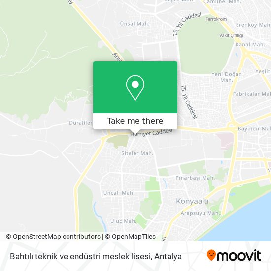 Bahtılı teknik ve endüstri meslek lisesi map
