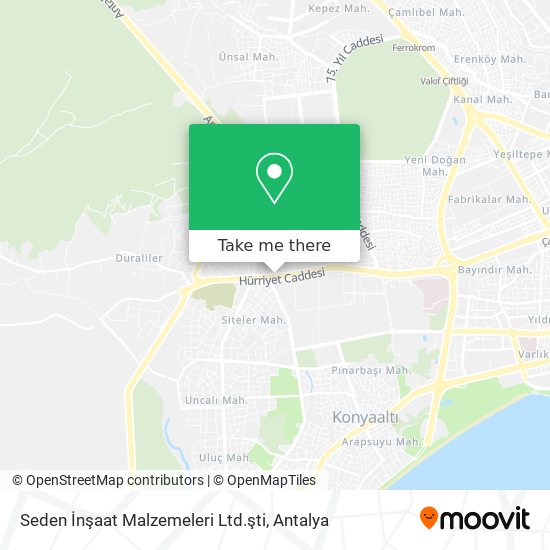 Seden İnşaat Malzemeleri Ltd.şti map
