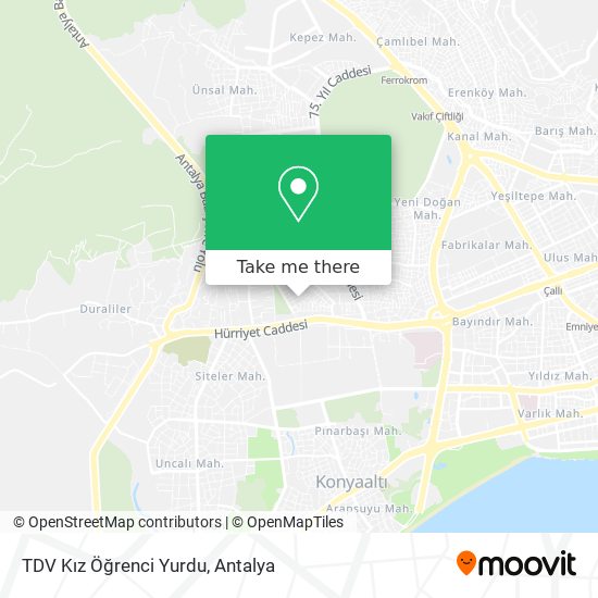 TDV Kız Öğrenci Yurdu map