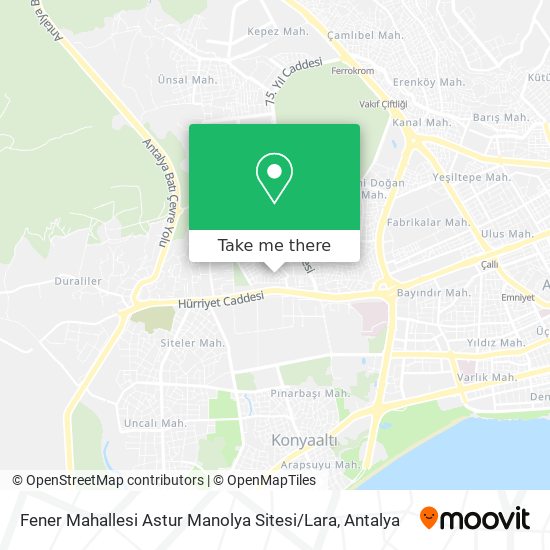 Fener Mahallesi Astur Manolya Sitesi / Lara map