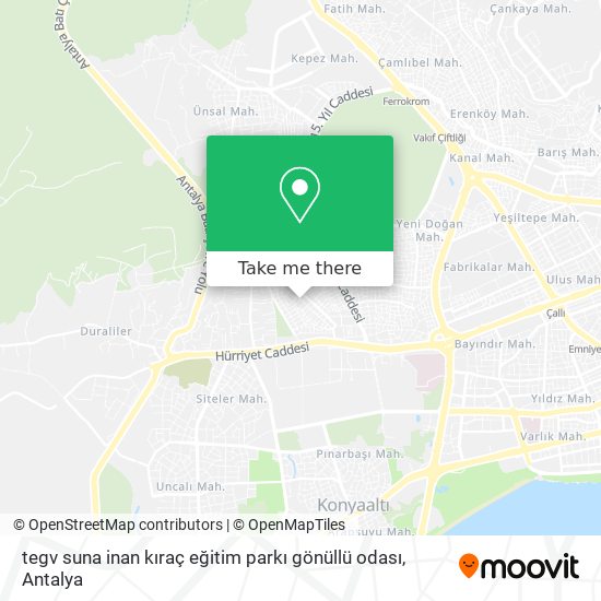 tegv suna inan kıraç eğitim parkı gönüllü odası map