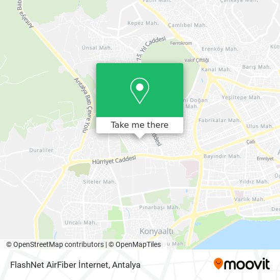 FlashNet AirFiber İnternet map
