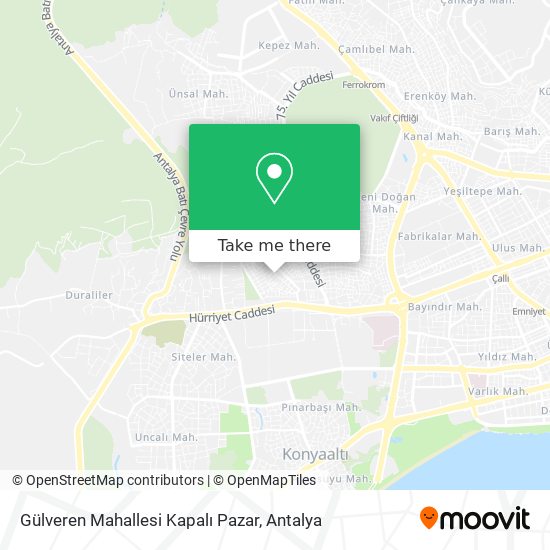 Gülveren Mahallesi Kapalı Pazar map