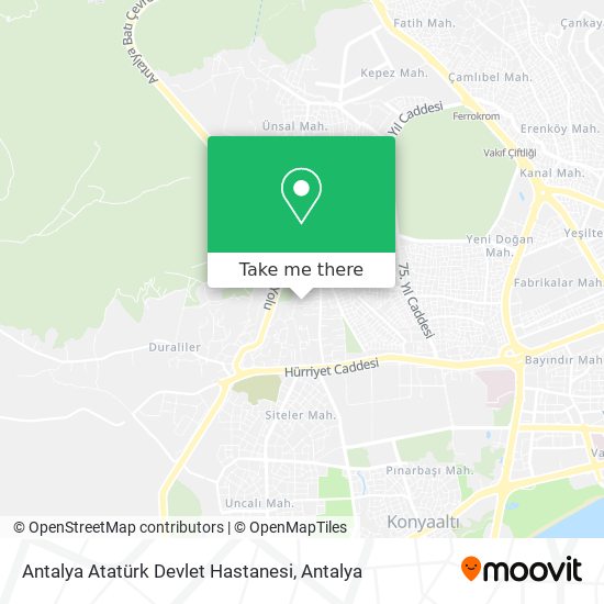 Antalya Atatürk Devlet Hastanesi map