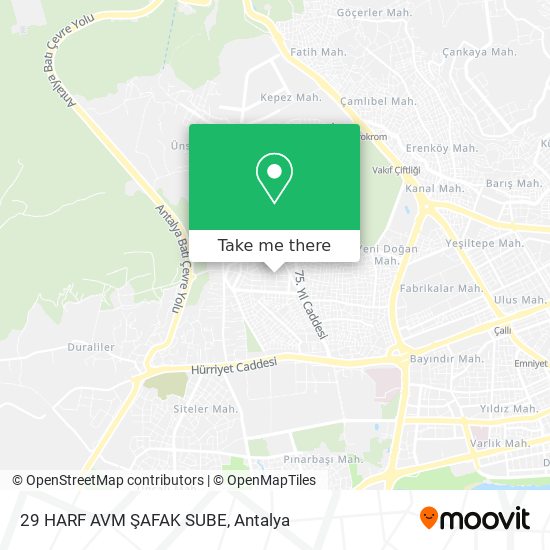 29 HARF AVM ŞAFAK SUBE map