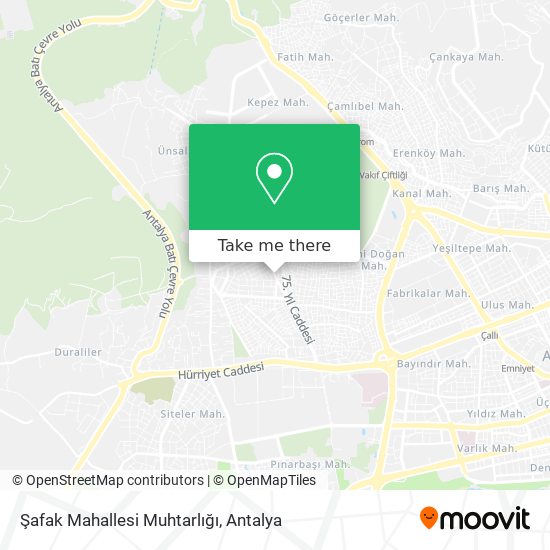 Şafak Mahallesi Muhtarlığı map