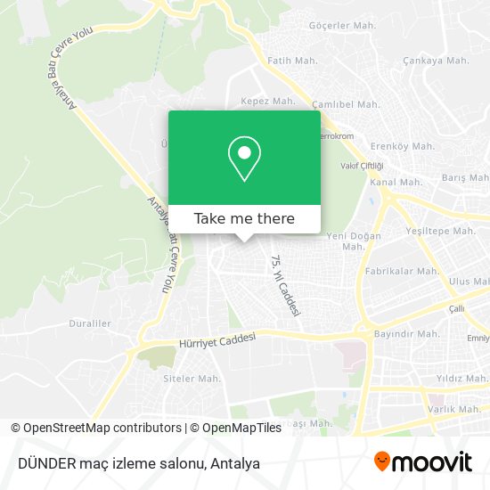 DÜNDER maç izleme salonu map