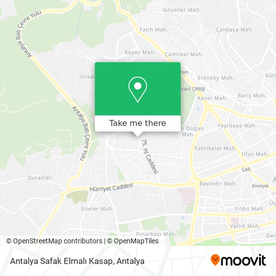 Antalya Safak Elmalı Kasap map