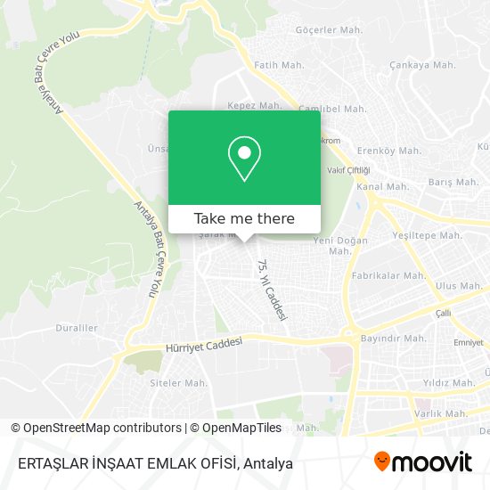 ERTAŞLAR İNŞAAT EMLAK OFİSİ map