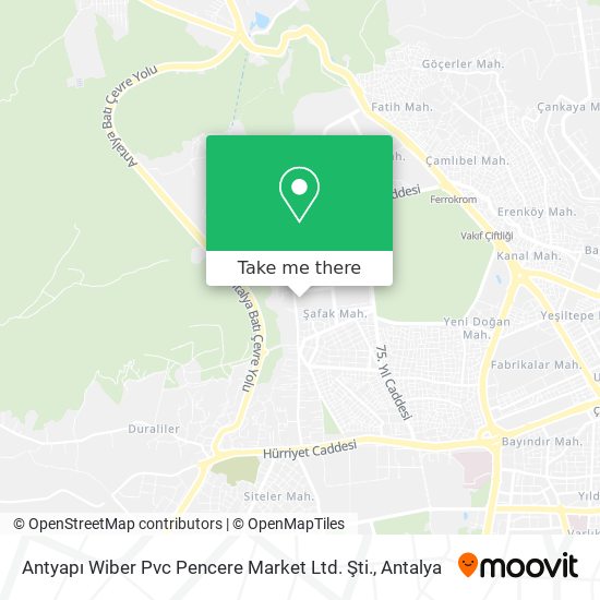 Antyapı Wiber Pvc Pencere Market Ltd. Şti. map