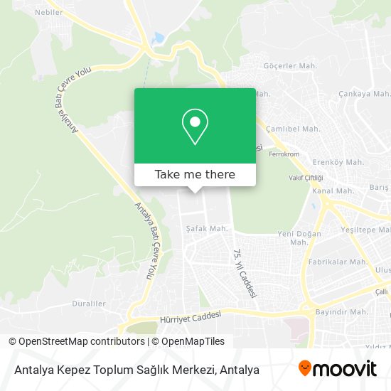 Antalya Kepez Toplum Sağlık Merkezi map
