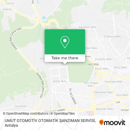 UMUT OTOMOTİV OTOMATİK ŞANZIMAN SERVİSİ map
